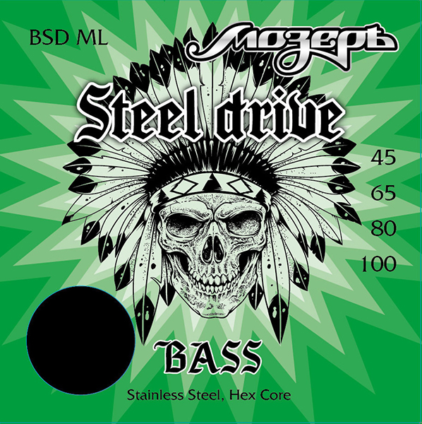 BSD-ML Steel Drive Комплект струн для бас-гитары, сталь, 45-100, Мозеръ от магазина Соло в Иркутске