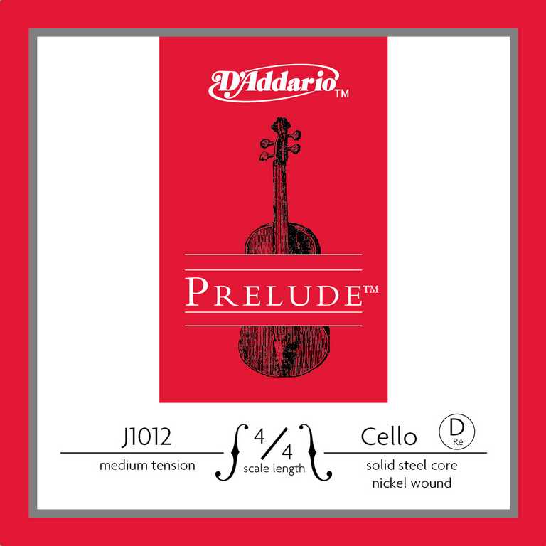 J1012-4/4M Prelude Отдельная струна Ре/D для виолончели размером 4/4, среднее натяжение, D'Addario от магазина Соло в Иркутске