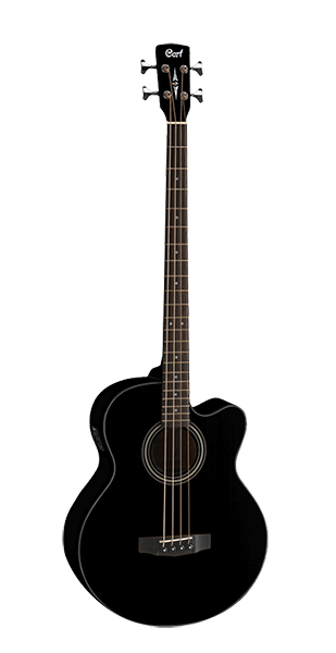 SJB5F-BK Acoustic Bass Series Электро-акустическая бас-гитара, с вырезом, черная, Cort от магазина Соло в Иркутске