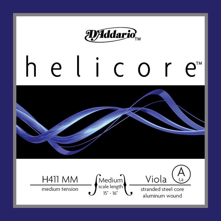 H411-MM Helicore Отдельная струна A/Ля для альта, среднее натяжение, D'Addario от магазина Соло в Иркутске