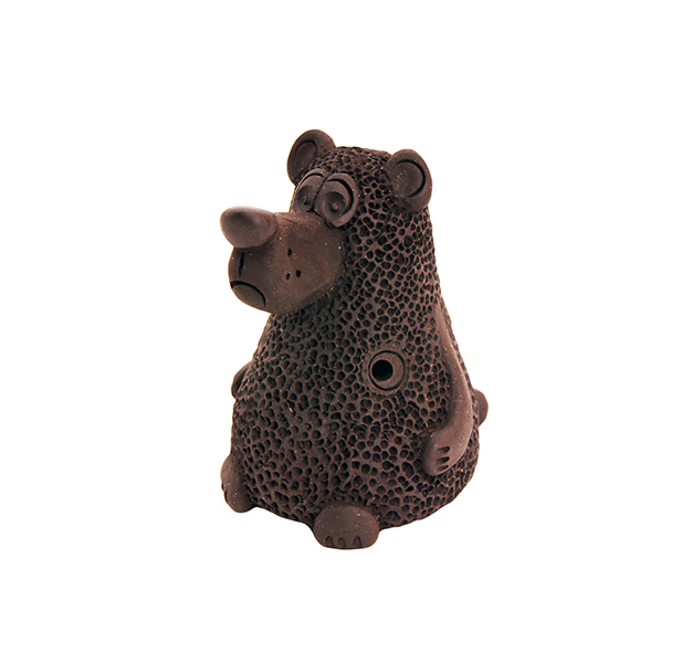 SB06 Свистулька большая Медведь, черная, Керамика Щипановых от магазина Соло в Иркутске