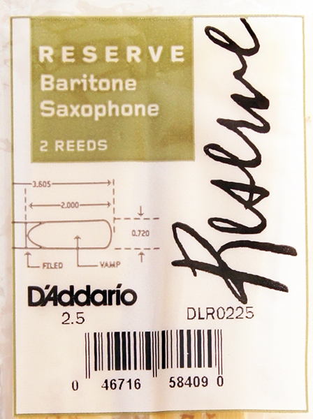 DLR0225 Reserve Трости для саксофона баритон, размер 2.5, 2шт, Rico от магазина Соло в Иркутске