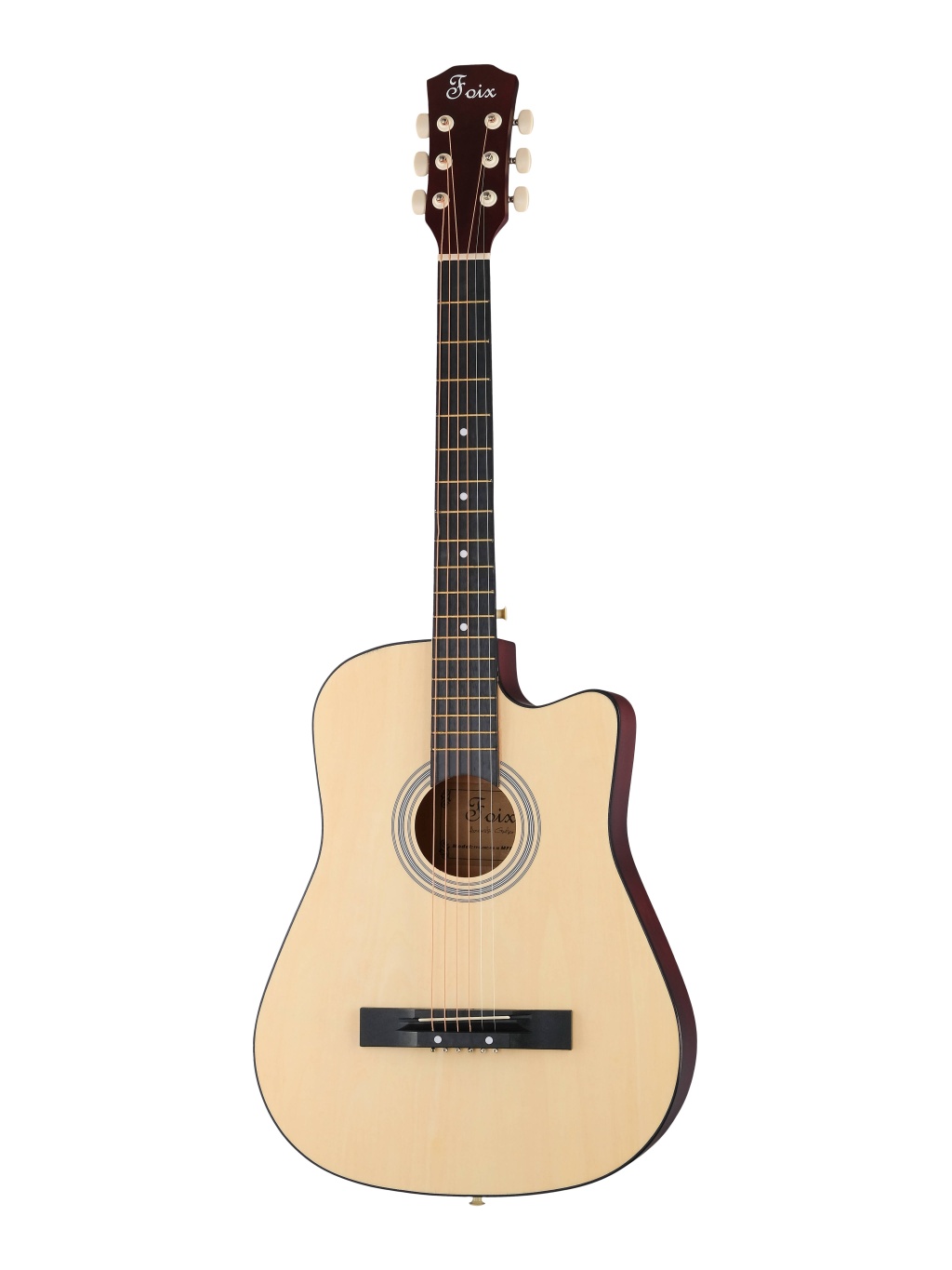 FFG-38C-NA-M Акустическая гитара, с вырезом, цвет натуральный, Foix от магазина Соло в Иркутске