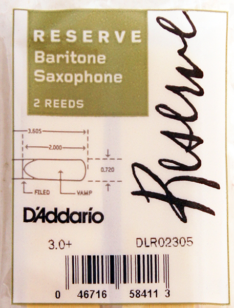 DLR02305 Reserve Трости для саксофона баритон, размер 3.0+, 2шт, Rico от магазина Соло в Иркутске