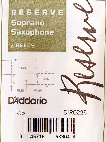 DIR0225 Reserve Трости для саксофона сопрано, размер 2.5, 2шт, Rico от магазина Соло в Иркутске