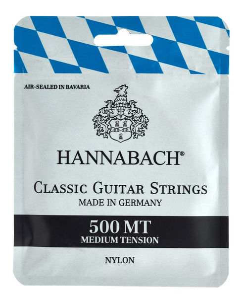 500MT Комплект струн для классической гитары, посеребренная медь, среднее натяжение, Hannabach от магазина Соло в Иркутске