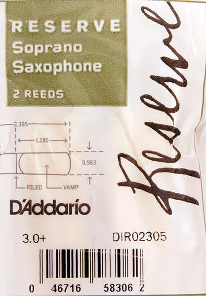DIR02305 Reserve Трости для саксофона сопрано, размер 3.0+, 2шт, Rico от магазина Соло в Иркутске