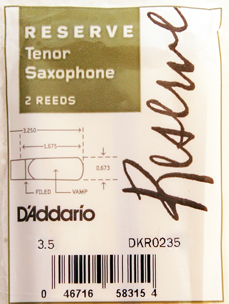 DKR0235 Reserve Трости для саксофона тенор, размер 3.5, 2шт, Rico от магазина Соло в Иркутске