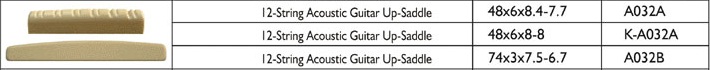 A032B Порожек нижний для 12-стурнной.акустической гитары, 74х3х7,5-6,7мм, Alice от магазина Соло в Иркутске