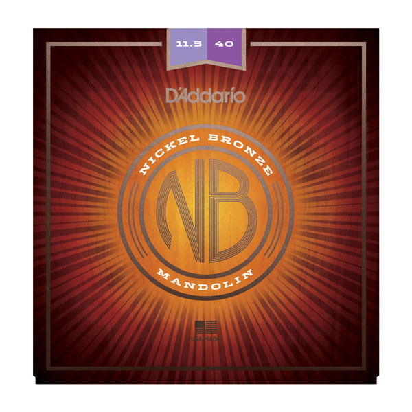 NBM11540 Nickel Bronze Комплект струн для мандолины, фосф/бронза, Custom Medium, 11.5-40, D'Addario от магазина Соло в Иркутске