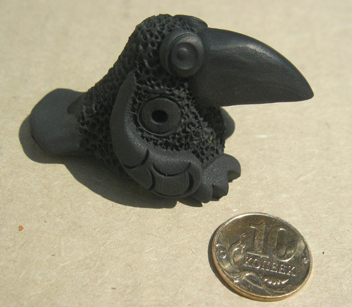 SM01 Свистулька маленькая Ворона, черная, Керамика Щипановых от магазина Соло в Иркутске