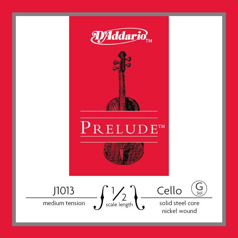 J1013-1/2M Prelude Отдельная струна G/Соль для виолончели размером 1/2, среднее натяжение, D'Addario от магазина Соло в Иркутске