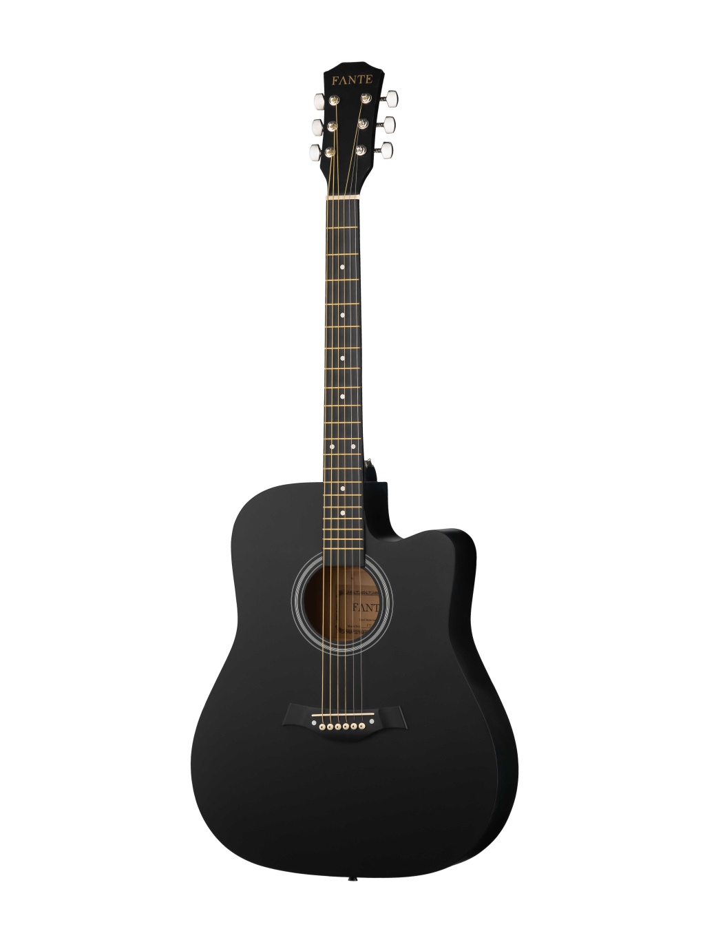 FT-221-BK Акустическая гитара 41", с вырезом, черная, Fante от магазина Соло в Иркутске