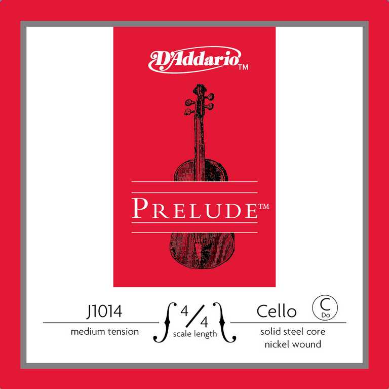 J1014-4/4M Prelude Отдельная струна До/С для виолончели размером 4/4, среднее натяжение, D'Addario от магазина Соло в Иркутске