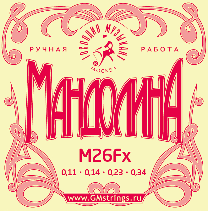 M26Fx Комплект струн для мандолины, фосфорная бронза, Господин Музыкант от магазина Соло в Иркутске