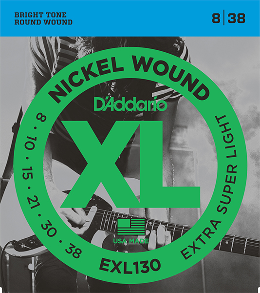 EXL130 XL NICKEL WOUND Струны для электрогитары Extra Super Light 8-38 D`Addario от магазина Соло в Иркутске