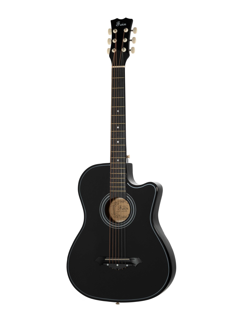 FFG-1038BK Акустическая гитара, черная, с вырезом, Foix от магазина Соло в Иркутске