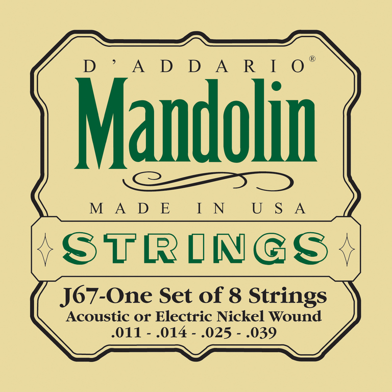 J67 Комплект струн для мандолины, никель, D'Addario от магазина Соло в Иркутске