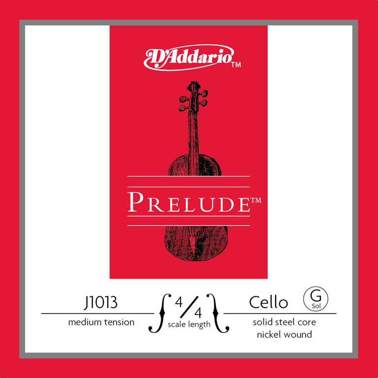 J1013-4/4M Prelude Отдельная струна Соль/G для виолончели размером 4/4, среднее натяжение, D'Addario от магазина Соло в Иркутске