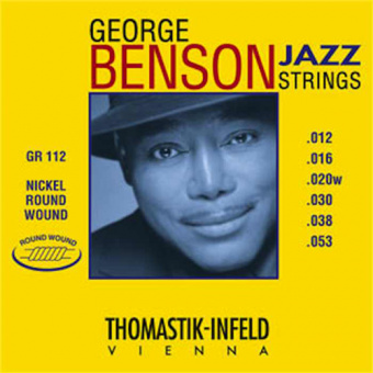 GR112 George Benson Jazz Комплект струн для акустической гитары, круглая оплетка, 12-53, Thomastik от магазина Соло в Иркутске
