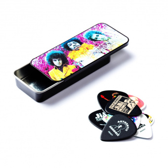 JH-PT01M Jimi Hendrix Experienced Медиаторы 12шт, средние, в коробочке, Dunlop от магазина Соло в Иркутске