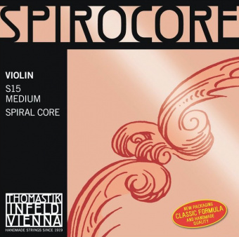 S15 Spirocore Комплект струн для скрипки размером 4/4, среднее натяжение, Thomastik от магазина Соло в Иркутске