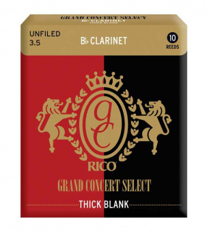 RCJ1035 Grand Concert Select Thick Blank Трости для кларнета Bb, размер 3.5, 10шт, Rico от магазина Соло в Иркутске