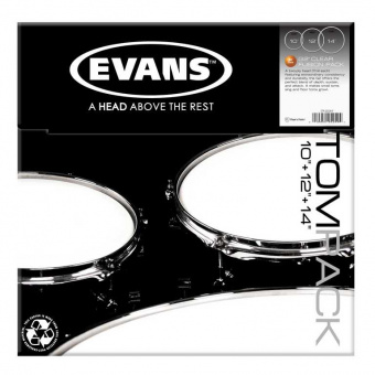 ETP-G2CLR-F G2 Clear Fusion Набор пластика для том барабана, 10"/12"/14", Evans от магазина Соло в Иркутске