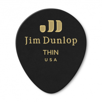 485P03TH Black Teardrop Медиаторы, 12шт, капля, тонкие, Dunlop от магазина Соло в Иркутске