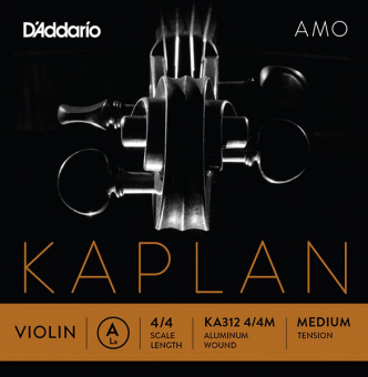KA312-4/4M Kaplan Amo Отдельная струна A/Ля для скрипки размером 4/4, среднее натяжение, D'Addario от магазина Соло в Иркутске