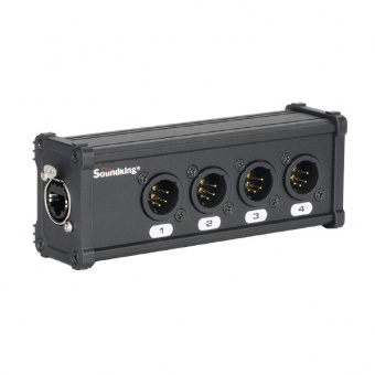CXA029 DMX КОММУТАЦИОННАЯ КОРОБКА/РАСШИРИТЕЛЬ СИГНАЛОВ DMX 4хXLR(5p)male - RJ-45, Soundking от магазина Соло в Иркутске