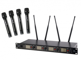 LS-Q6-4M Беспроводная микрофонная система, 4 ручных передатчика, Laudio от магазина Соло в Иркутске