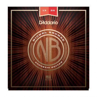 NB1356 Nickel Bronze Комплект струн для акустической гитары, Medium, 13-56, D'Addario от магазина Соло в Иркутске