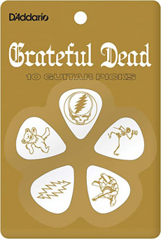 1CWH4-10GD2 Grateful Dead Медиаторы, белые, 10шт, средние, Planet Waves от магазина Соло в Иркутске