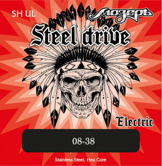 SH-UL Steel Drive Комплект струн для электрогитары, сталь, 8-38, Мозеръ от магазина Соло в Иркутске