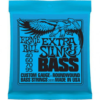 P02835 Extra Slinky Bass Комплект струн для бас-гитары, 40-95, никель, Ernie Ball от магазина Соло в Иркутске