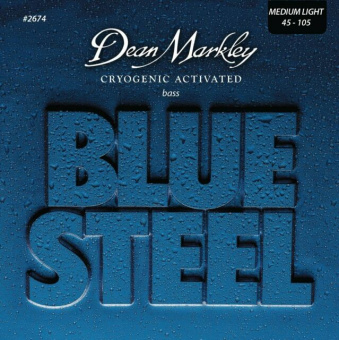 DM2674 Blue Steel Комплект струн для бас-гитары, сталь, 45-105, Dean Markley от магазина Соло в Иркутске