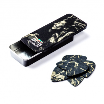 BOB-PT08M Bob Marley Gold Медиаторы 6шт, средние, в коробочке, Dunlop от магазина Соло в Иркутске