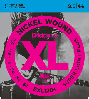 EXL120+ Nickel Wound Комплект струн для электрогитары, Super Light Plus, 9.5-44, D'Addario от магазина Соло в Иркутске