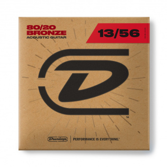 DAB1356 Комплект струн для акустической гитары, бронза 80/20, Medium, 13-56, Dunlop от магазина Соло в Иркутске
