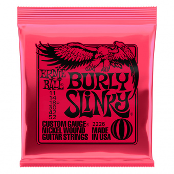P02226 Burly Slinky Комплект струн для электрогитары, никелированные, 11-52, Ernie Ball от магазина Соло в Иркутске