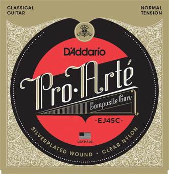 EJ45C COMPOSITE PRO ARTE Струны для классической гитары нейлоновые/композитные Normal D`Addario от магазина Соло в Иркутске