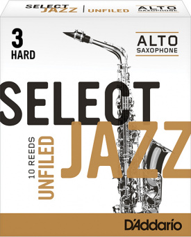 RRS10ASX3H Select Jazz Unfiled Трости для саксофона альт, размер 3, жесткие (Hard), 10шт, Rico от магазина Соло в Иркутске