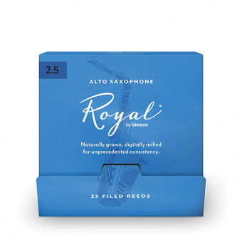 RKB0125-B25 Rico Royal Трости для саксофона тенор, размер 2.5, 25шт в индивидуальной упаковке, Rico от магазина Соло в Иркутске