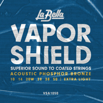VSA1050 Vapor Shield Комплект струн для акустической гитары, фосф.бронза, 10-50, La Bella от магазина Соло в Иркутске