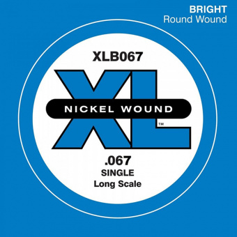 XLB067 Nickel Wound Отдельная струна для бас-гитары, никелированная, .067, D'Addario от магазина Соло в Иркутске
