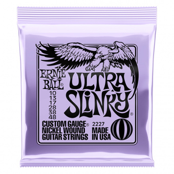 P02227 Ultra Slinky Комплект струн для электрогитары, никелированные, 10-48, Ernie Ball от магазина Соло в Иркутске