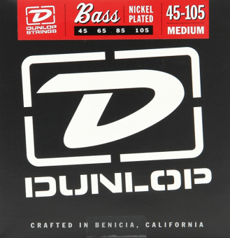 2PDBN45105 Струны для бас-гитары, 2 комплекта, никелированные, Medium Light, 45-105, Dunlop от магазина Соло в Иркутске