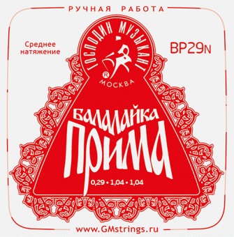 BP29N PROFI "Красная" Комплект струн для балалайки прима сталь/нейлон, Господин Музыкант от магазина Соло в Иркутске