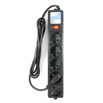 SPG-B-6-BLACK PowerCube Фильтр-удлинитель 1.9м 10А/2,2кВт, Электрическая мануфактура от магазина Соло в Иркутске